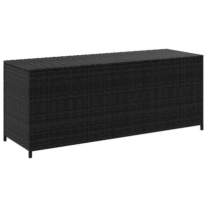 Garden-Auflagenbox Schwarz 150x50x60 cm Poly Rattan