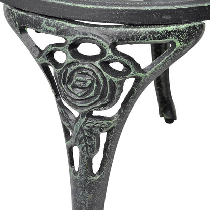 Bistro-Stühle 2 Stk. Aluminiumguss Grün