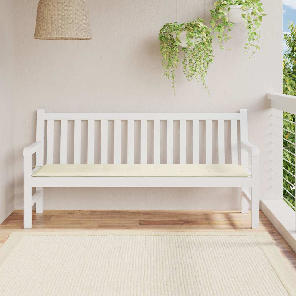 Gartenbank-Auflage Creme 180x50x3 cm Oxford-Gewebe