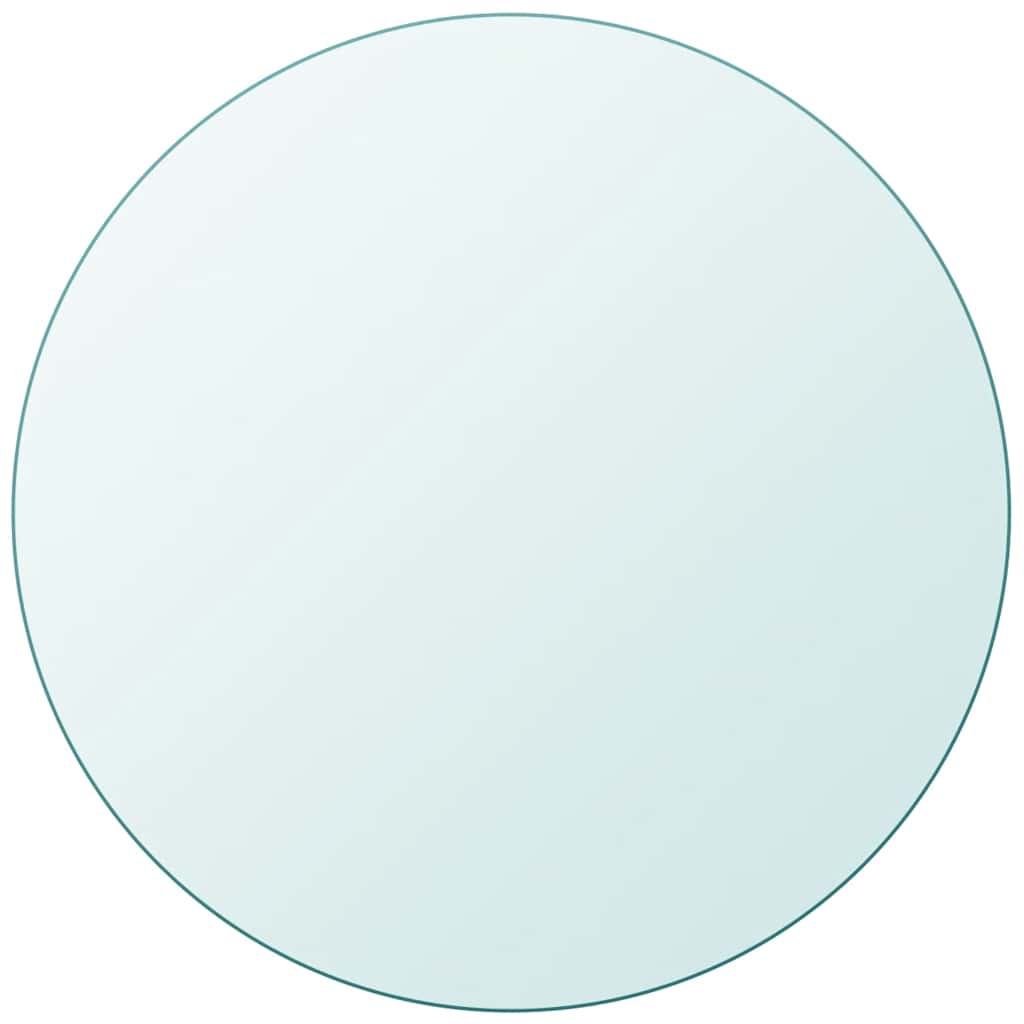 Tischplatte aus gehärtetem Glas rund 800 mm