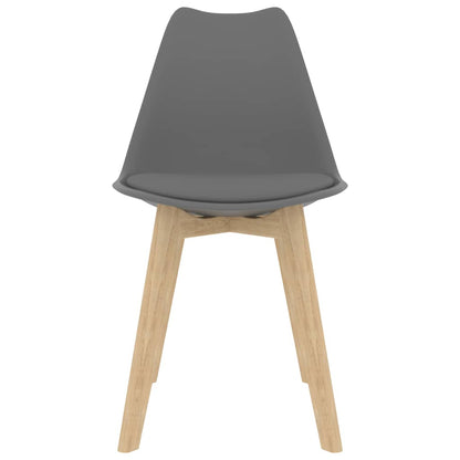 Esszimmerstühle 4 Stk. Grau Kunststoff