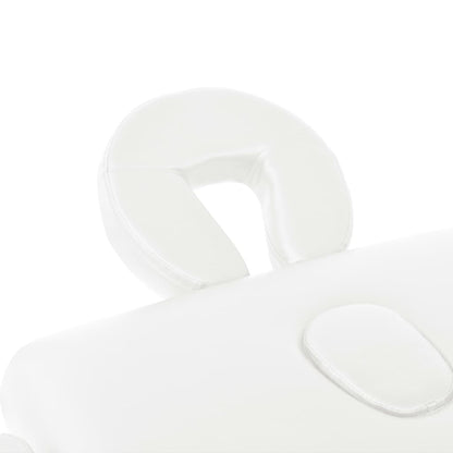 Massageliege 2-Zonen Klappbar 10 cm Sitz Weiß