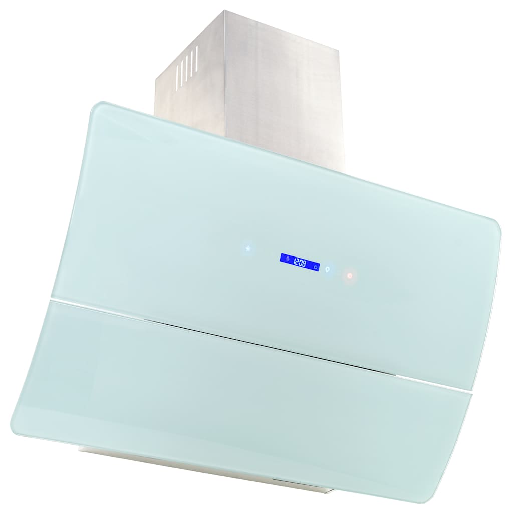 Dunstabzugshaube Wandmontage Edelstahl 756 m³/h 90 cm Weiß