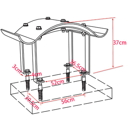 Schornsteinabdeckung Edelstahl 70 x 70 x 37 cm