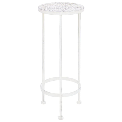 Blumenständer Set 3 Stk. Vintage Stil Metall Weiß