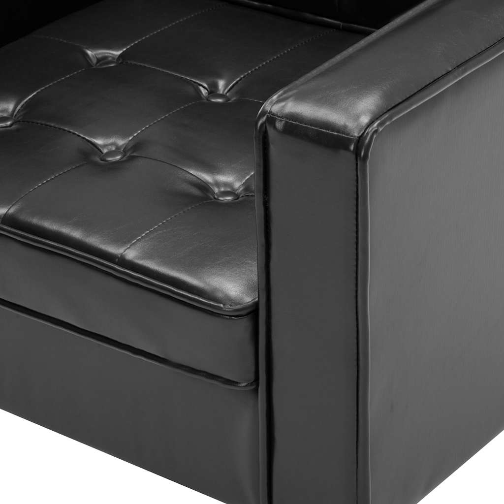 Sessel Schwarz 75x70x75 cm Kunstleder