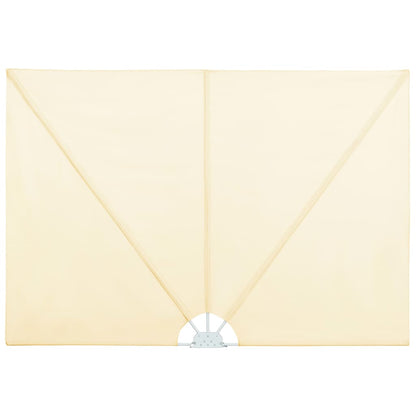 Faltbarer Terrassen-Seitenfächer Creme 240×160 cm