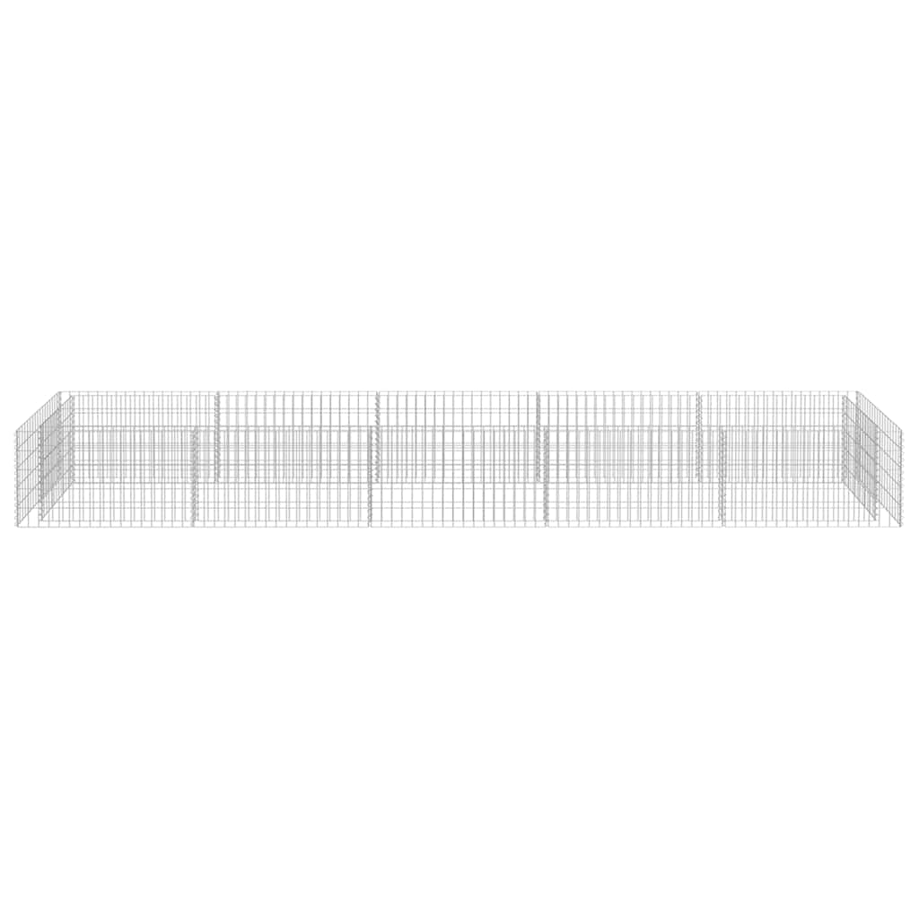 Gabionen-Hochbeet Verzinkter Stahl 450×90×50 cm