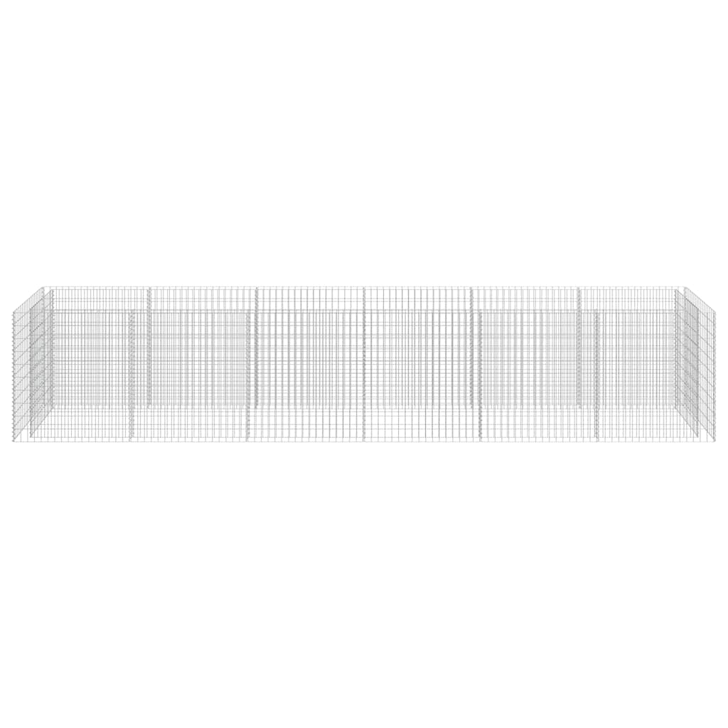 Gabionen-Hochbeet Verzinkter Stahl 540×90×100 cm