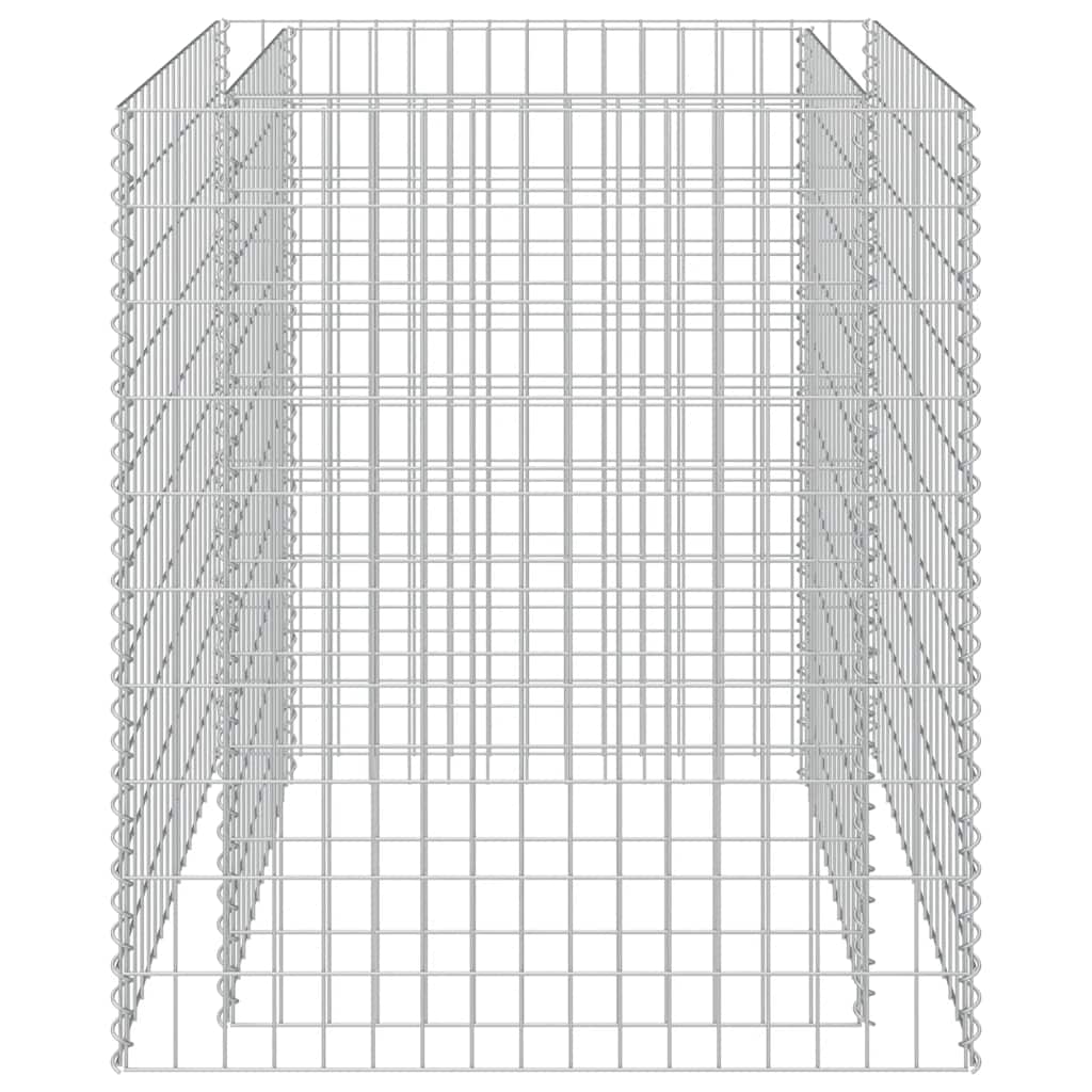 Gabionen-Hochbeet Verzinkter Stahl 90×90×100 cm