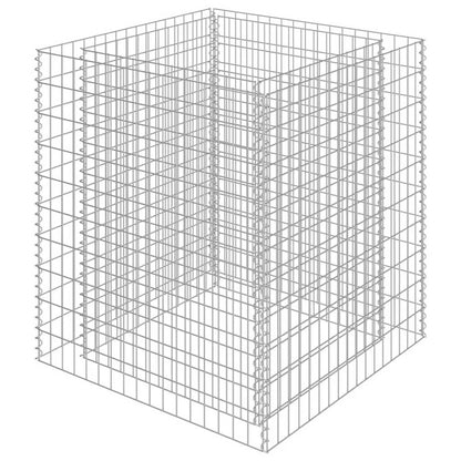 Gabionen-Hochbeet Verzinkter Stahl 90×90×100 cm