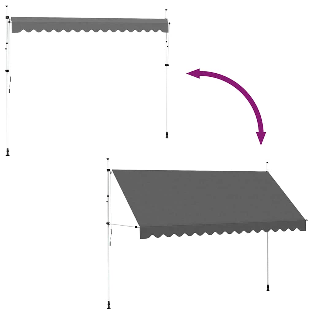 Einziehbare Markise Handbetrieben 400 cm Anthrazit
