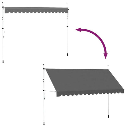 Einziehbare Markise Handbetrieben 400 cm Anthrazit