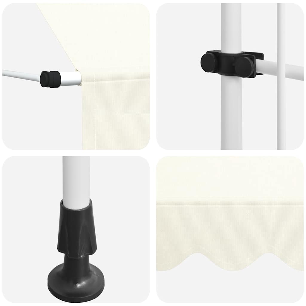 Einziehbare Markise Handbetrieben 150 cm Cremeweiß