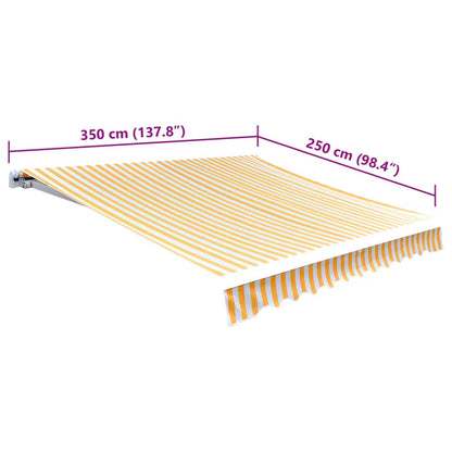 Markisenbespannung Canvas Orange & Weiß 350x250 cm
