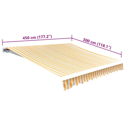 Markisenbespannung Canvas Orange & Weiß 450x300 cm