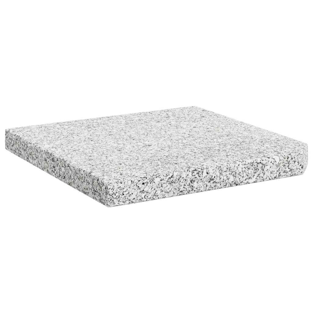 Sonnenschirm-Gewichtsplatte Granit 25 kg Quadratisch Grau