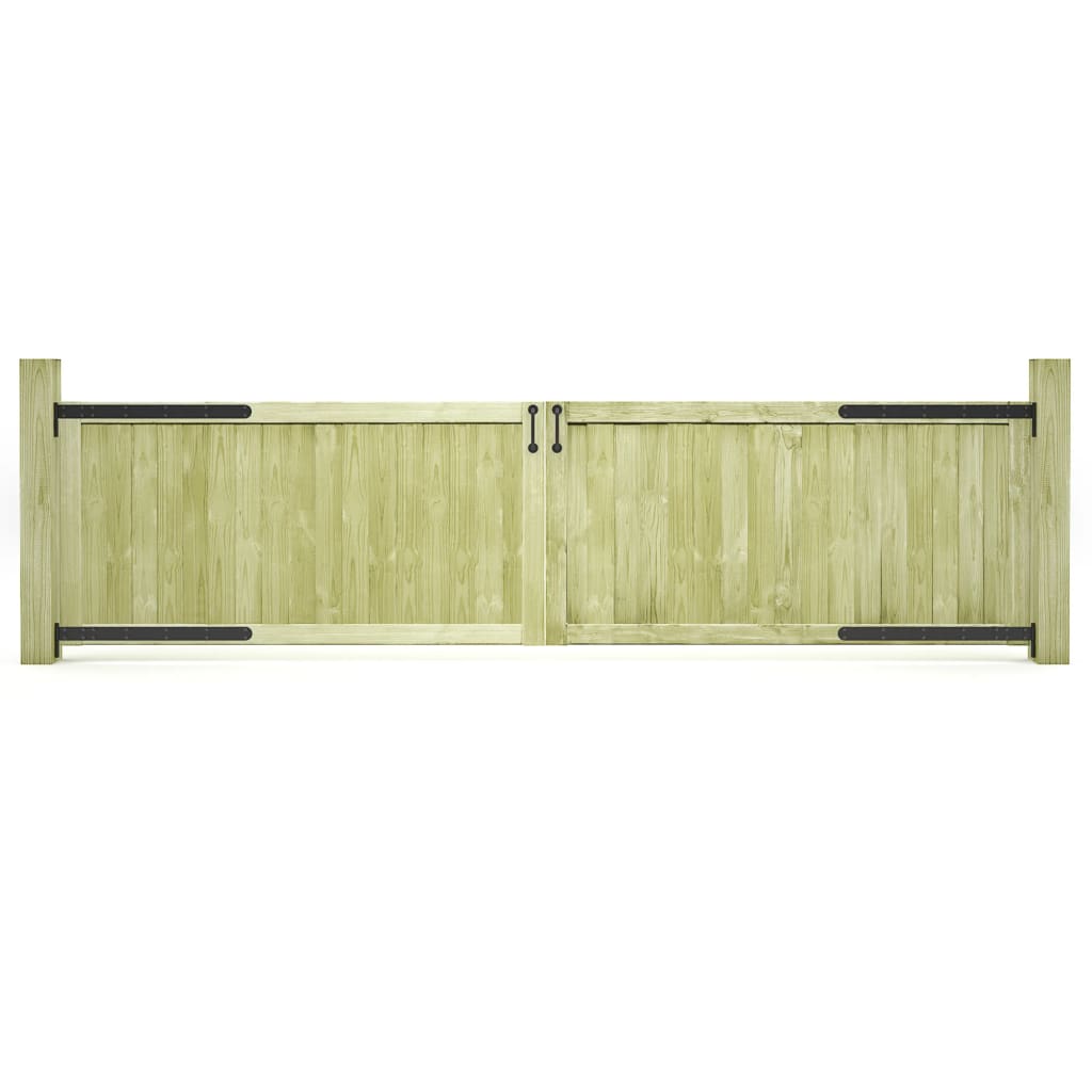 Gartentore 2 Stk. Kiefernholz Imprägniert 300x75 cm