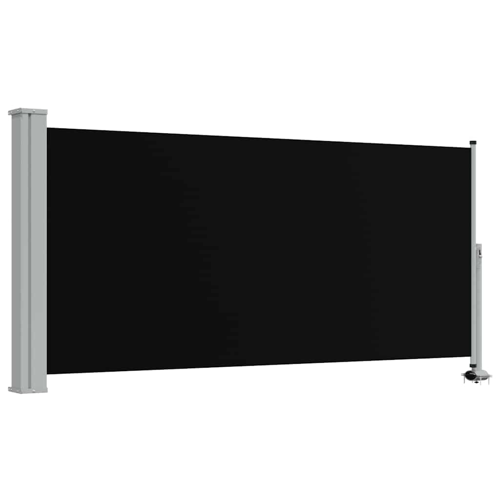 Ausziehbare Seitenmarkise 120x300 cm Schwarz