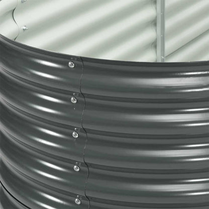 Garten-Hochbeet 400 x 80 x 81 cm Verzinkter Stahl Grau