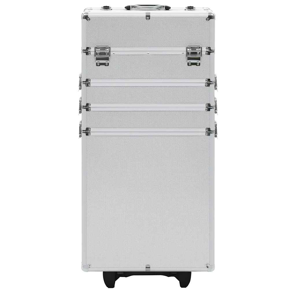 Kosmetikkoffer Aluminium Silbern