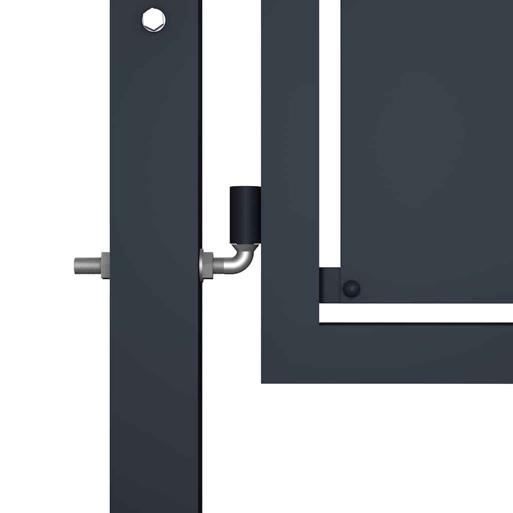 Gartentor aus Stahl 350 x 150 cm Anthrazit