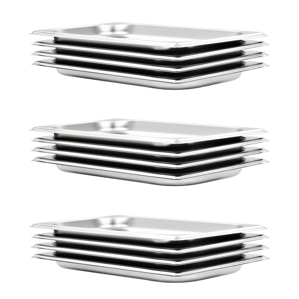 Gastronormbehälter 12 Stk. GN 1/3 20 mm Edelstahl