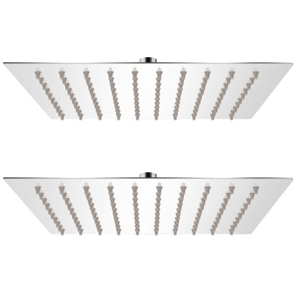 Regenduschköpfe 2 Stk. Edelstahl 20 x 20 cm