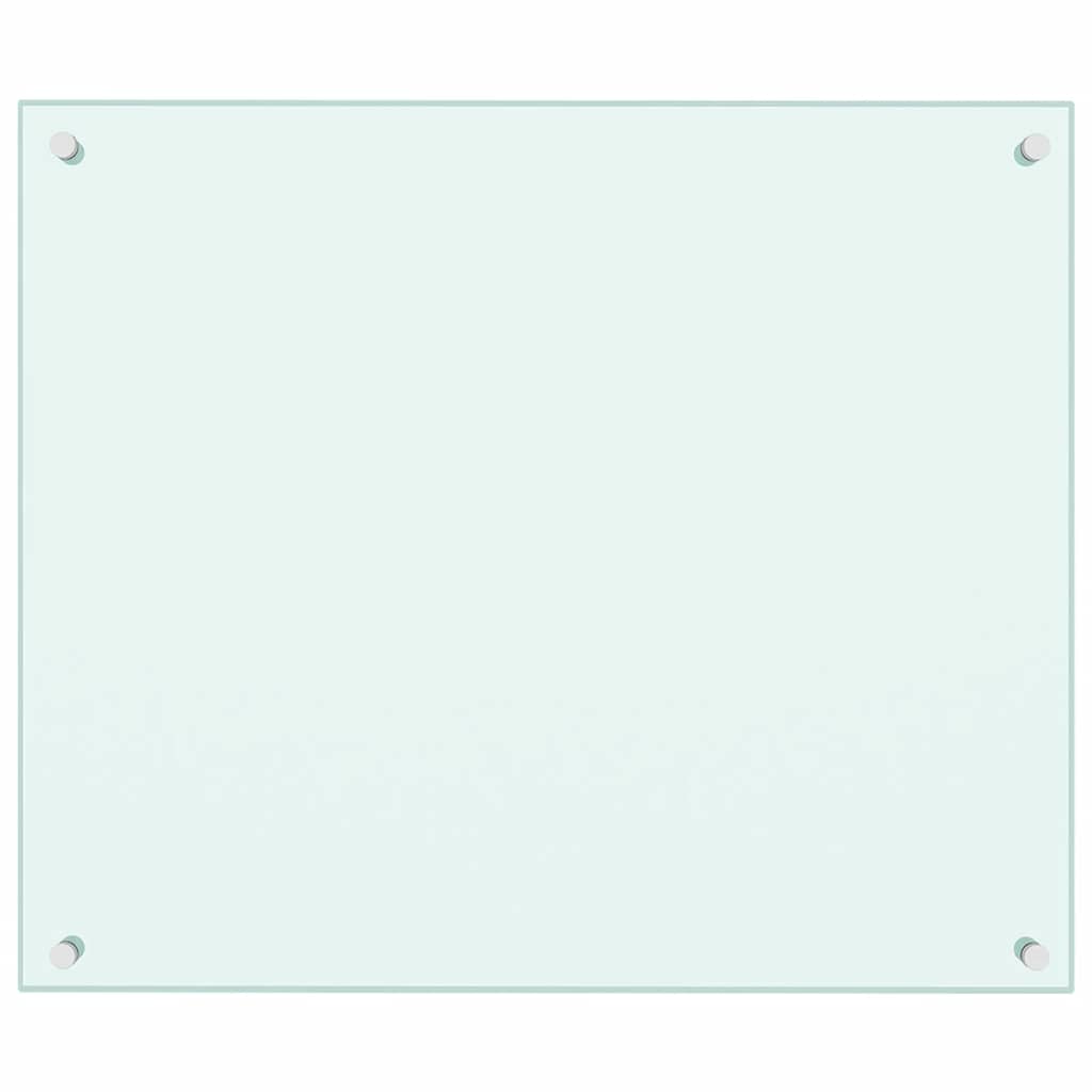 Küchenrückwand Weiß 70x60 cm Hartglas