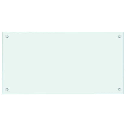 Küchenrückwand Weiß 80x40 cm Hartglas