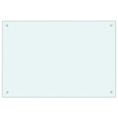 Küchenrückwand Weiß 90x60 cm Hartglas