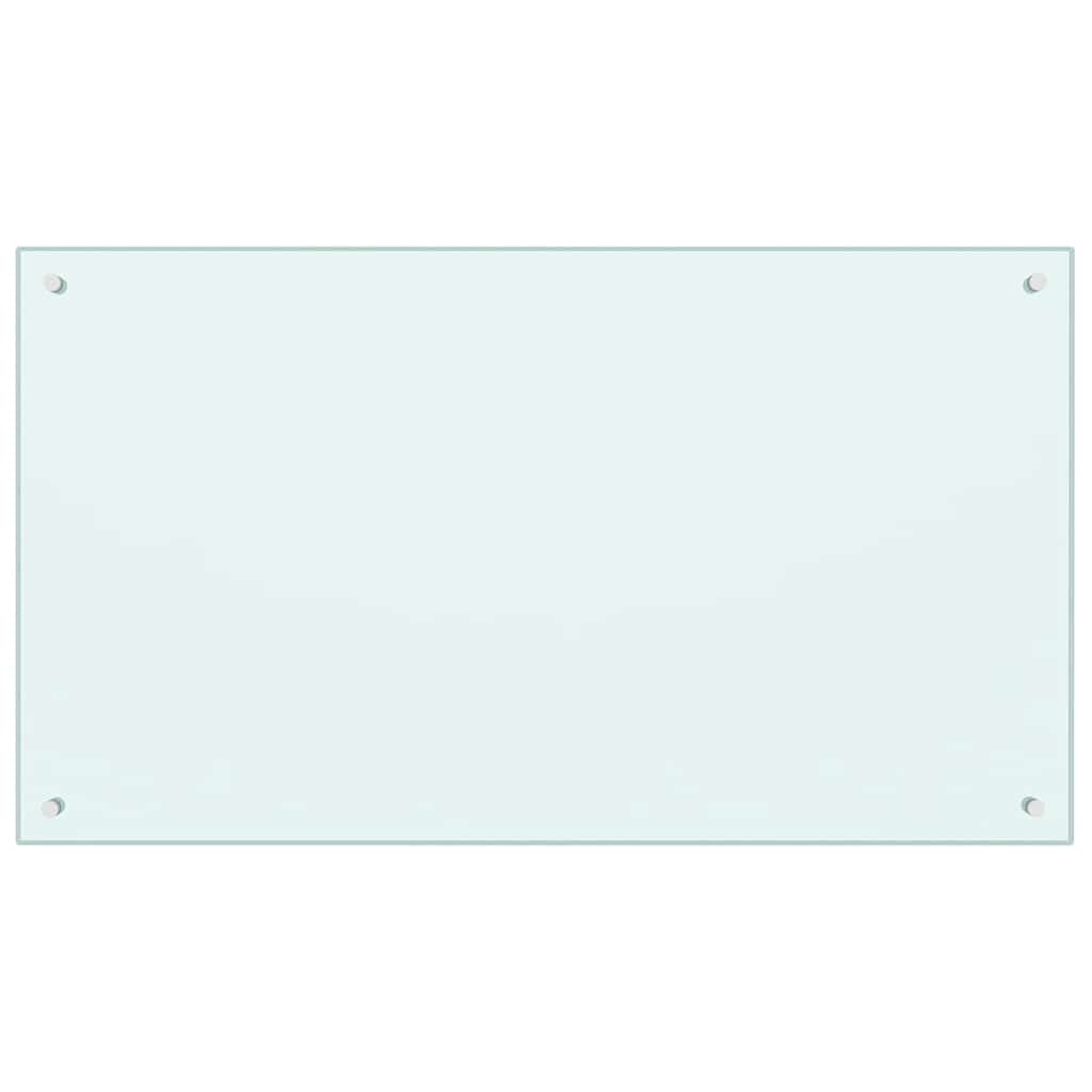 Küchenrückwand Weiß 100x60 cm Hartglas