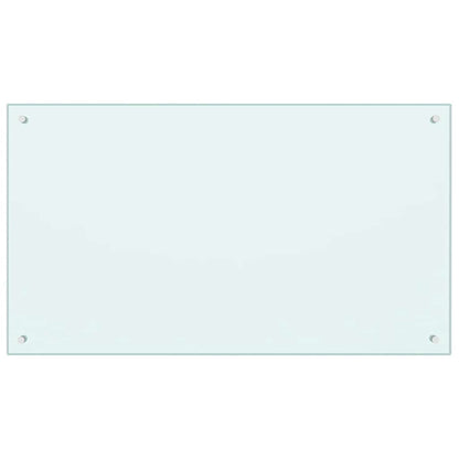 Küchenrückwand Weiß 100x60 cm Hartglas