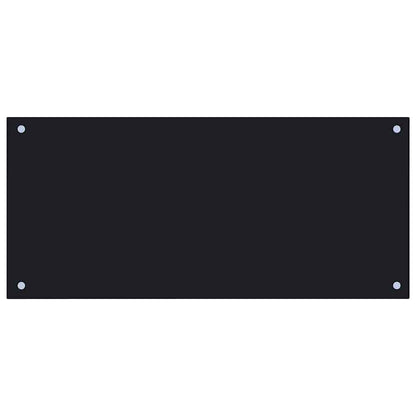 Küchenrückwand Schwarz 90x40 cm Hartglas