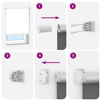 Verdunkelungsrollo 124,4 x 230 cm, Stoffbreite 120 cm, grau