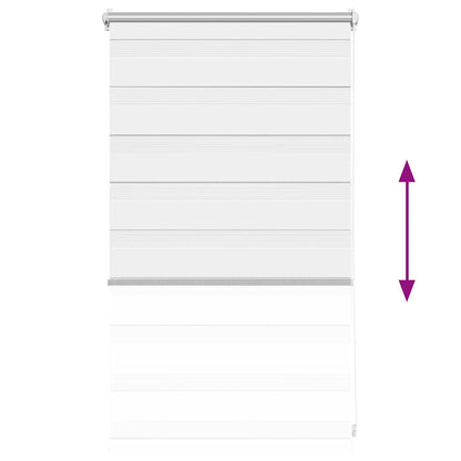 Zebra-Rollo 50,9 x 100 cm, Stoffbreite 46,7 cm, Weiß