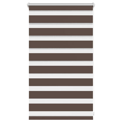 Zebra-Rollo 50,9 x 100 cm, Stoffbreite 46,7 cm, Kaffeebraun