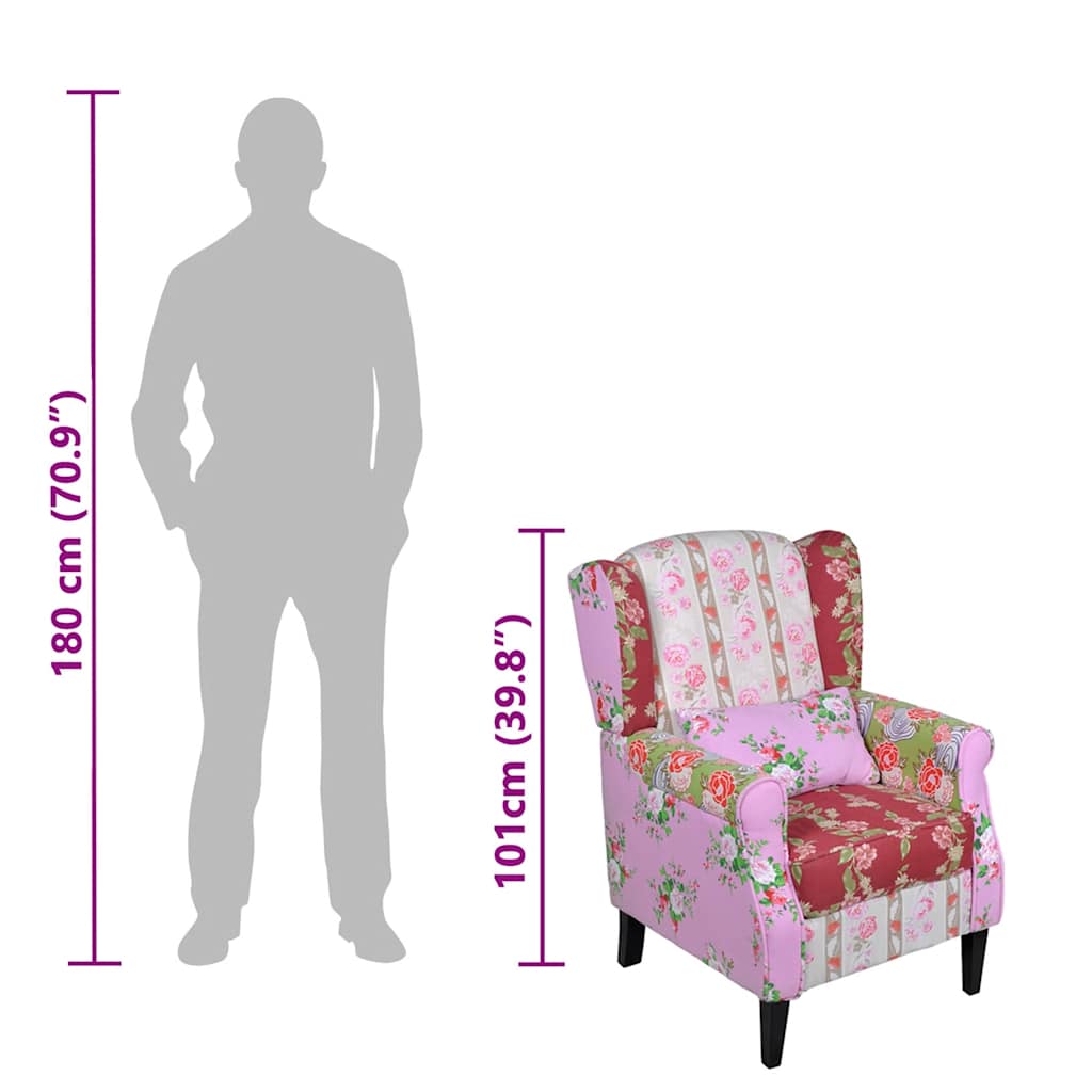 Sessel mit Patchwork-Design Stoff