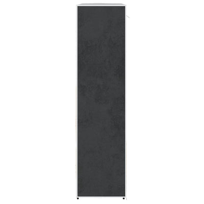 Stoffschrank mit Fächern Kleiderstangen 45×150×176 cm Schwarz