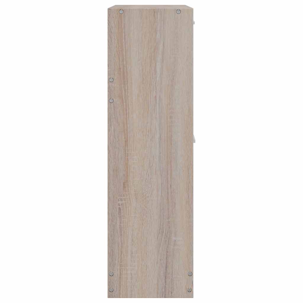 Schuhschrank Holz in Eichen-Optik mit 2 Schuhkippern