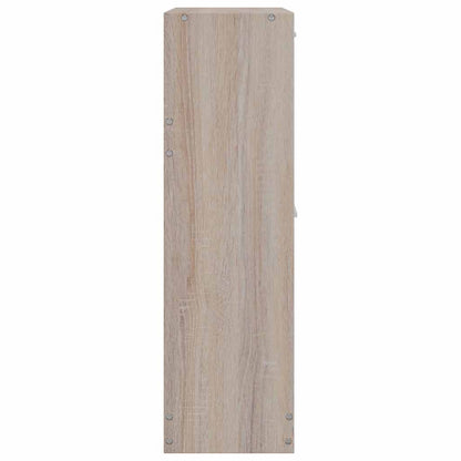 Schuhschrank Holz in Eichen-Optik mit 2 Schuhkippern