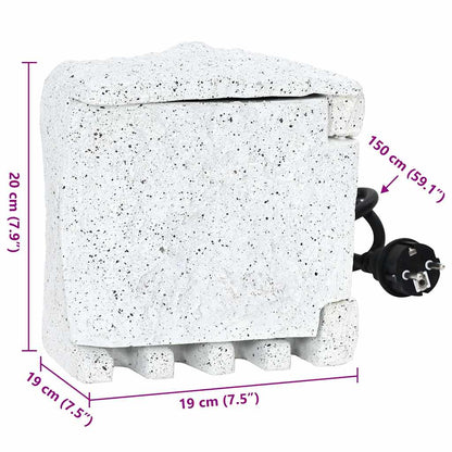 Gartensteckdosen mit Zeitschaltuhr Stein-Optik