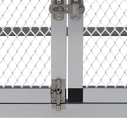 Hühnerstall mit Freilaufgehege und Nistkasten Aluminium