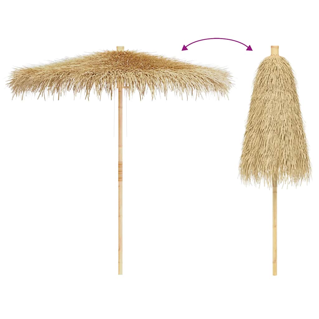 Bambus-Sonnenschirm mit Bananenblatt-Dach 270 cm