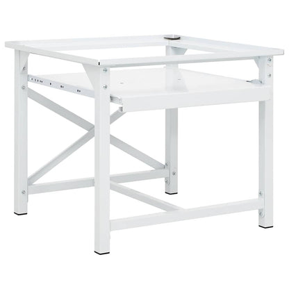 Waschmaschinen-Untergestell mit Ausziehbarer Ablage Weiß