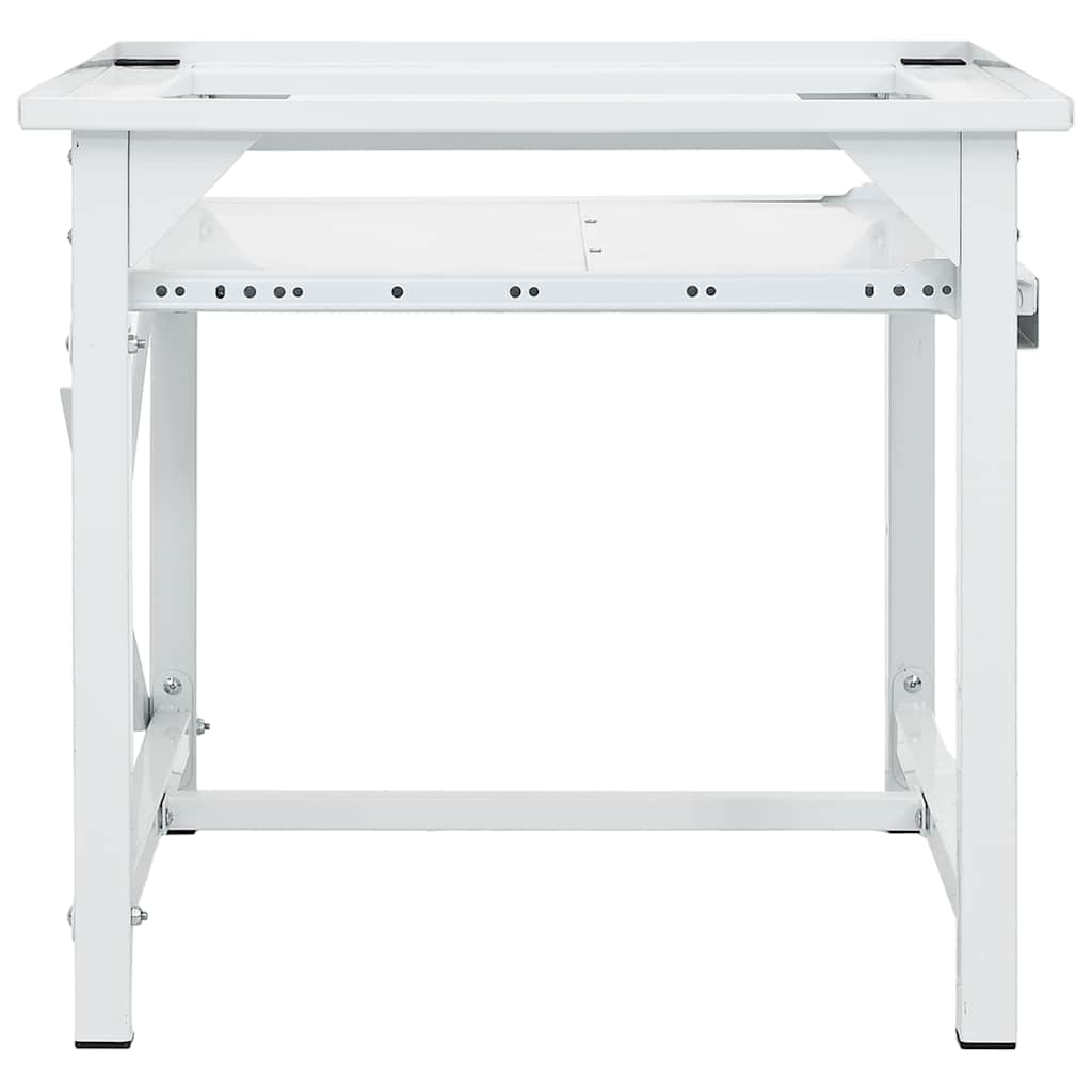 Waschmaschinen-Untergestell mit Ausziehbarer Ablage Weiß