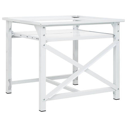 Waschmaschinen-Untergestell mit Ausziehbarer Ablage Weiß