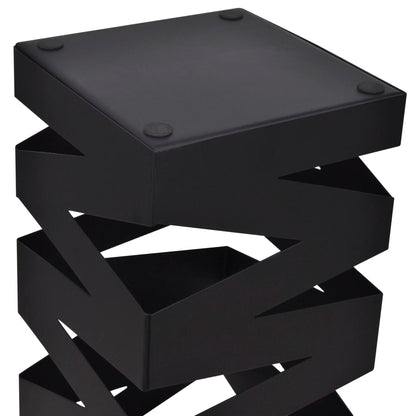 Schirmständer Schirmhalter Gehstock Stahl schwarz quadratisch 48,5 cm