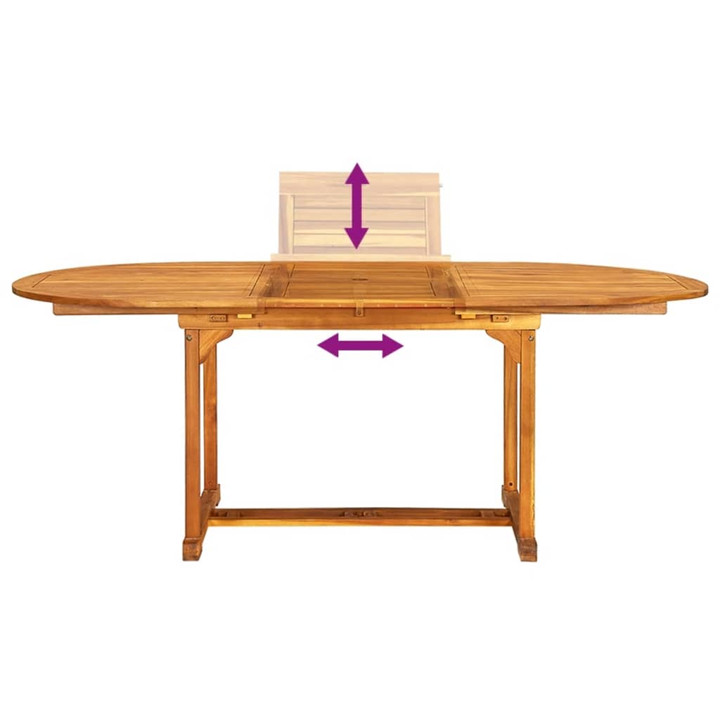 7-tlg. Garten-Essgruppe Massivholz Akazie