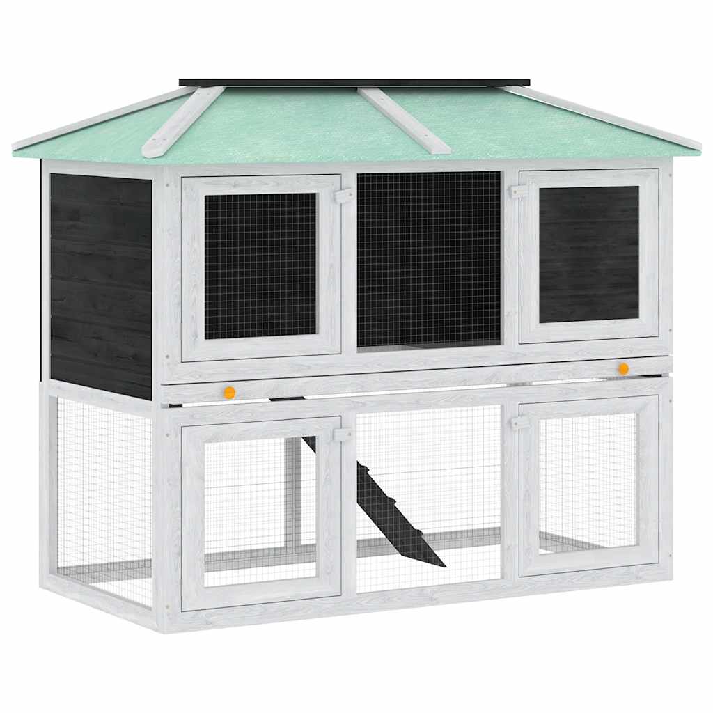 Kleintier-/Kaninchenstall 2 Etagen Holz